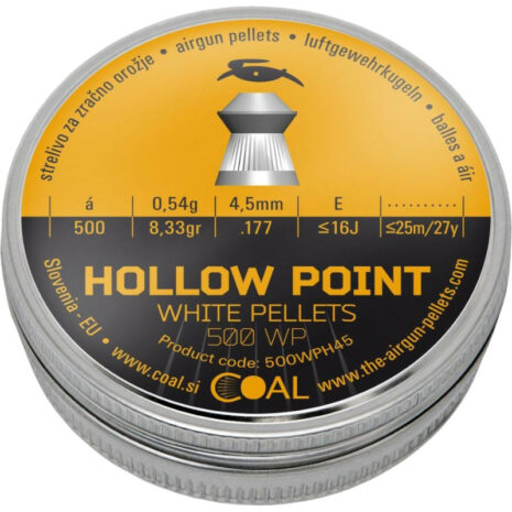 Coal Hunting Line 4.5mm Hollow Point White 500 Pellets
