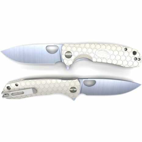 Honey Badger Flipper Folding Knife - White/Large