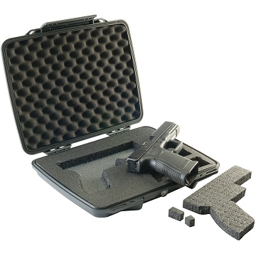 Pelican Waterproof Pistol HardBack Case - P1075 (Black)