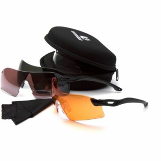 Pyramex Dropzone Multi-Lens Shooting Glasses With Black Frame