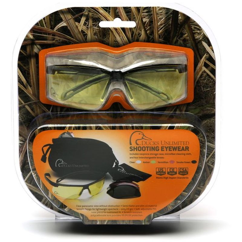 Pyramex Ducks Multi-Lens Shooting Glasses With Black Frame