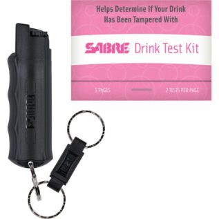 Sabre Black Pepper Spray Gel with Drink Test Kit