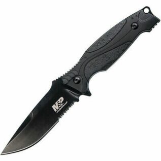 Smith & Wesson M2.0 Drop Point Knife - Serrated/Black