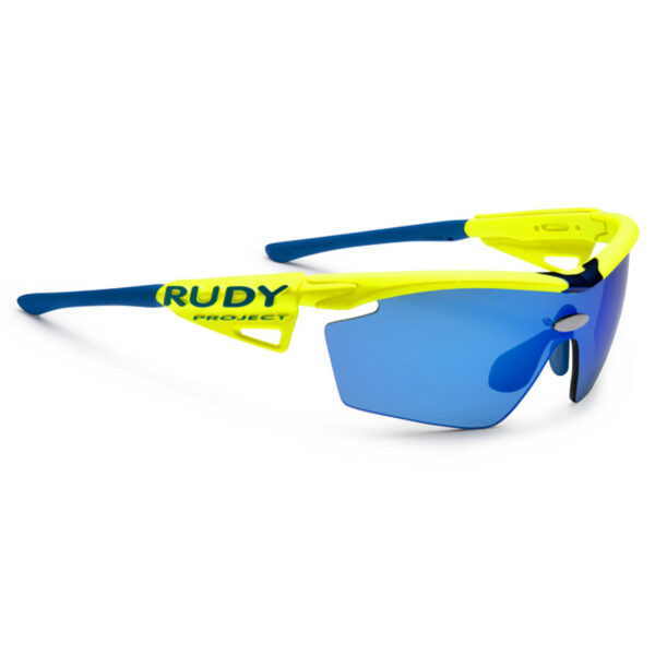 Rudy Project SP113967ORC Genetyk Racing Pro Yellow Fluo Multilaser Blue Sunglasses