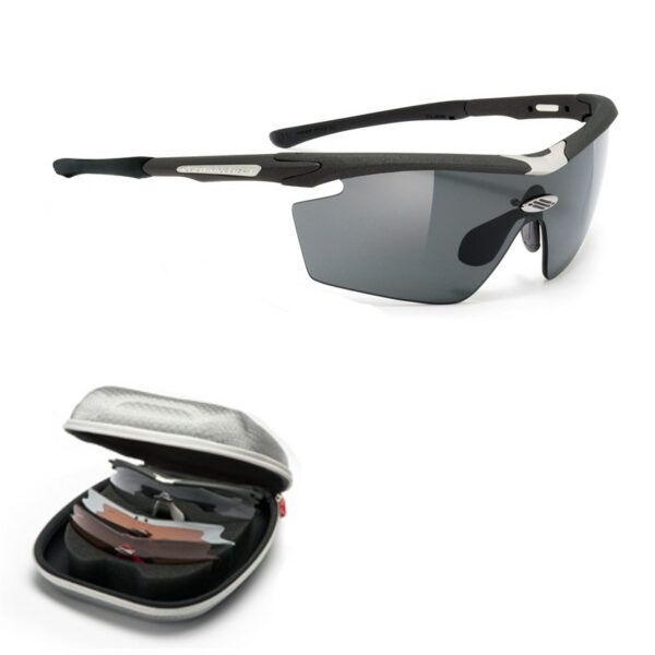 Rudy Project  SP118406S3P Genetyk Matte Black Impactx Red Sunglasses Performance Kit