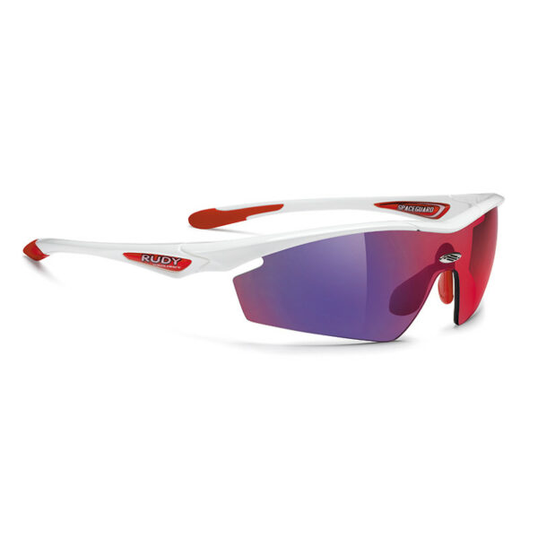 Rudy Project SP253869-000E Spaceguard White Gloss Multilaser Red Sunglasses