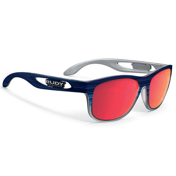 Rudy Project SP476293-0000 Groundcontrol Blue Streaked Matte Polar 3FX HDR MLS Red Sunglasses